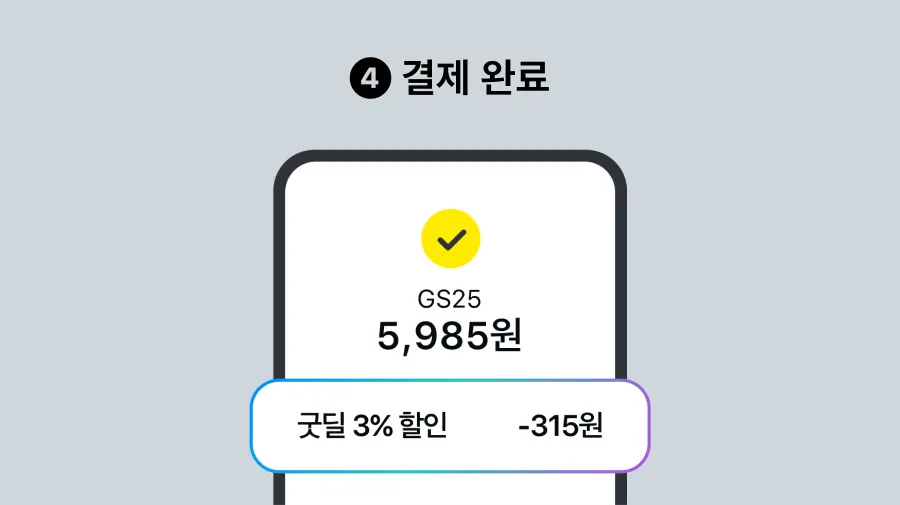 카카오페이 ‘굿딜’ 결제 완료
