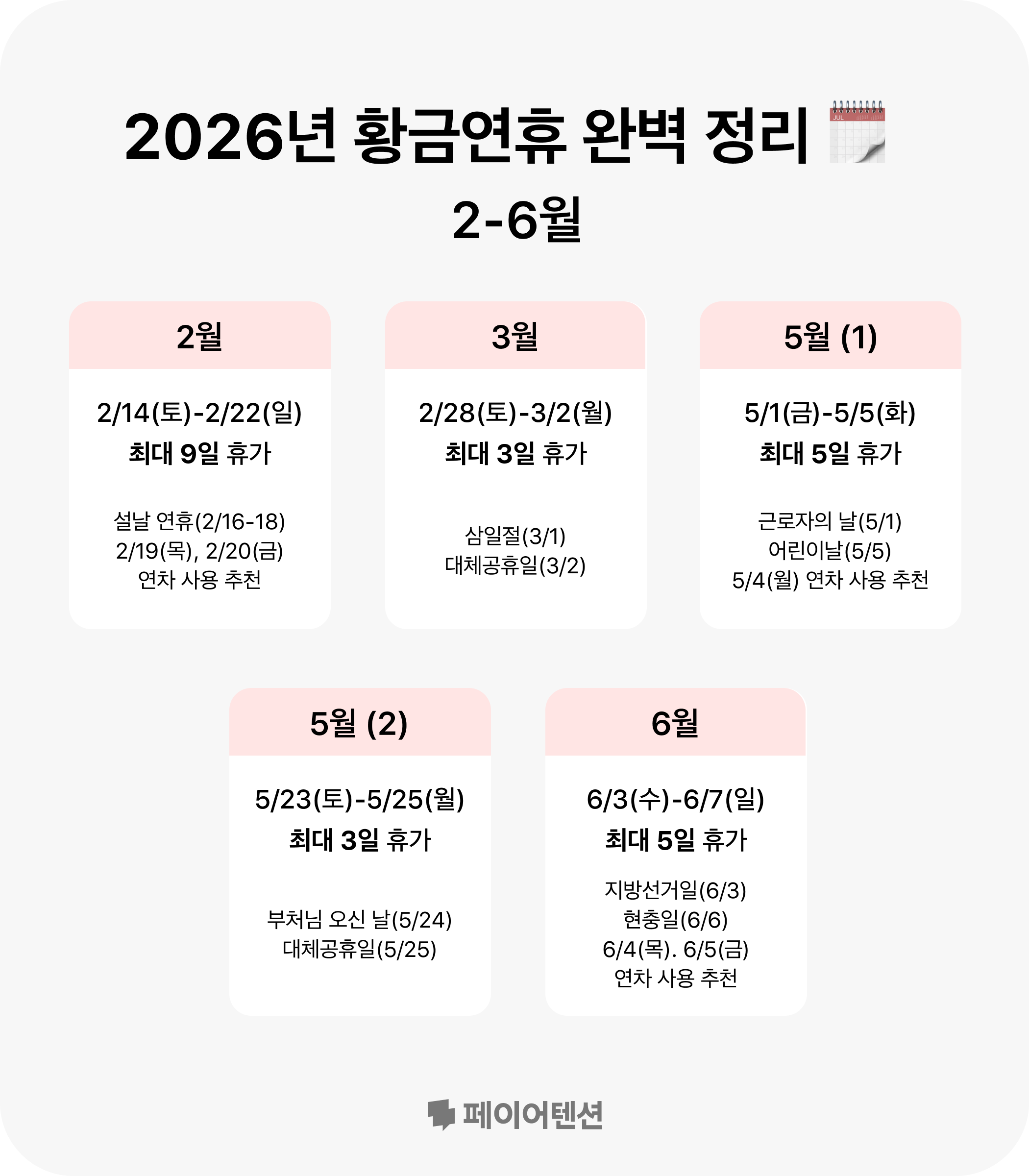 2026년 황금연휴