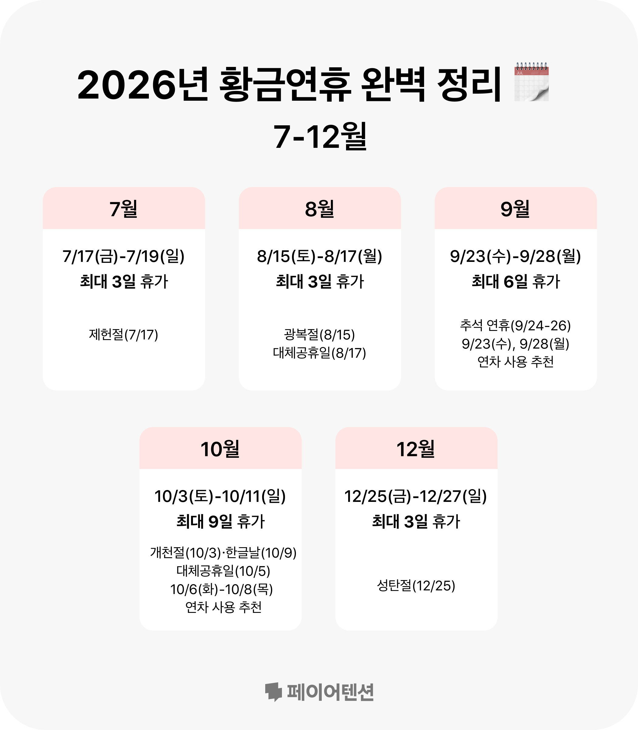2026년 황금연휴