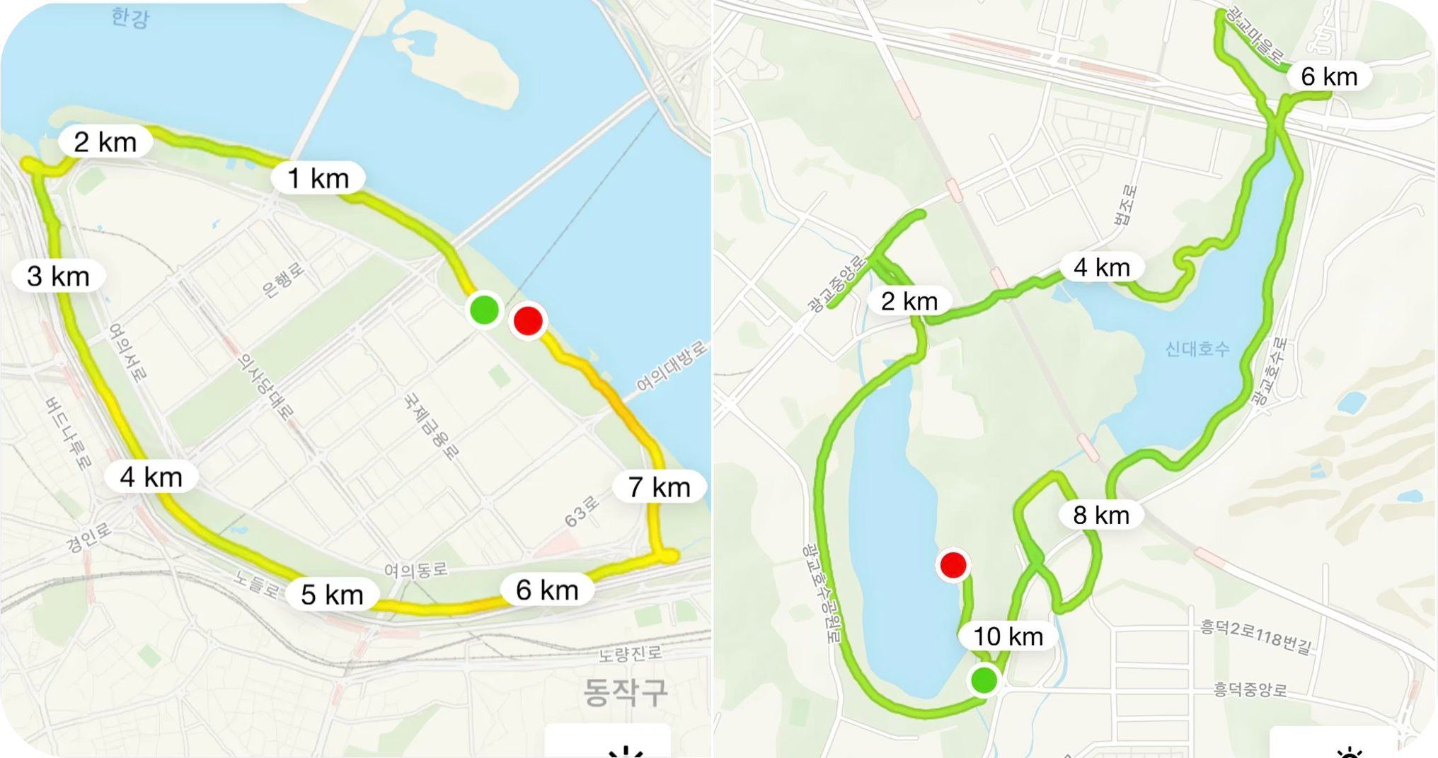 GPS 아트 고구마런 고래런